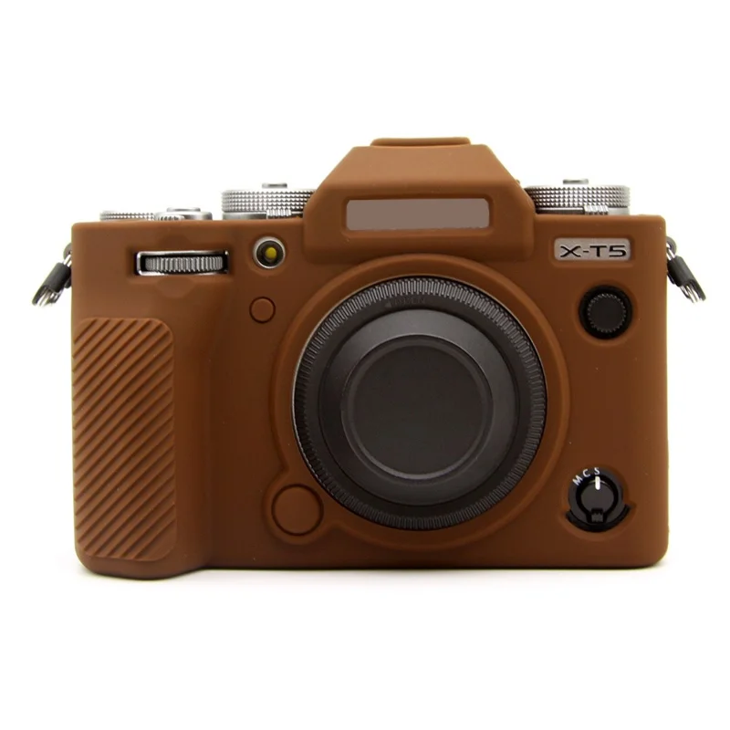 For Fujifilm X-T5 Soft Silicone Anti-scratch Case Camera Protective Cover - Coffee