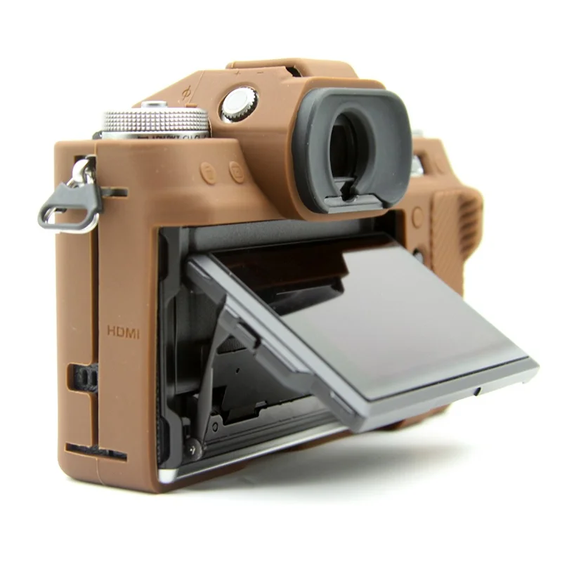 For Fujifilm X-T5 Soft Silicone Anti-scratch Case Camera Protective Cover - Coffee