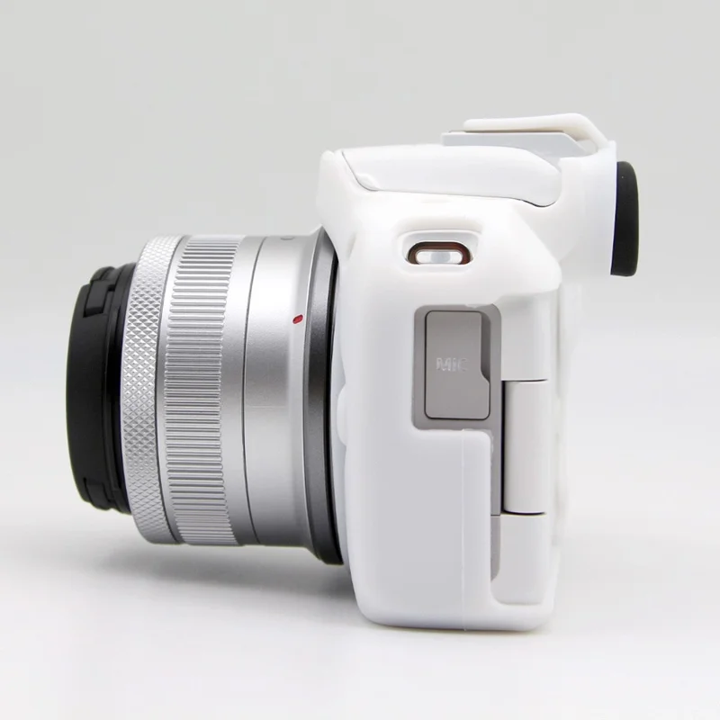 For Canon EOS R50 Camera Protective Cover Soft Silicone Anti-collision Sleeve - White