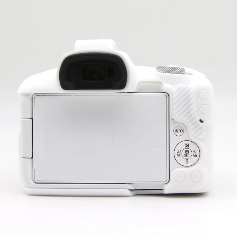 For Canon EOS R50 Camera Protective Cover Soft Silicone Anti-collision Sleeve - White