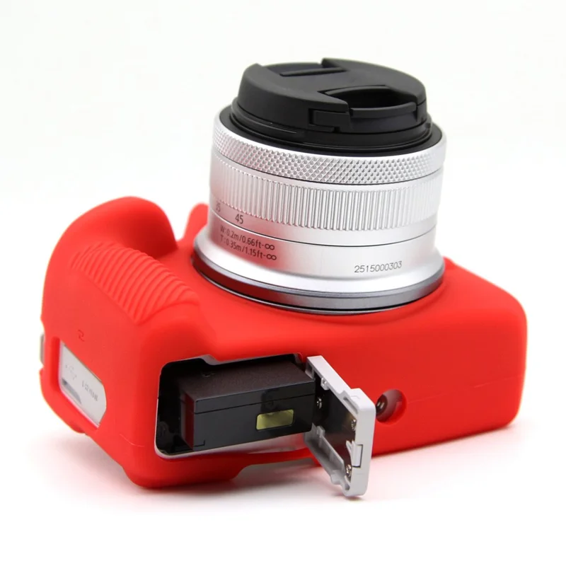 For Canon EOS R50 Camera Protective Cover Soft Silicone Anti-collision Sleeve - Red