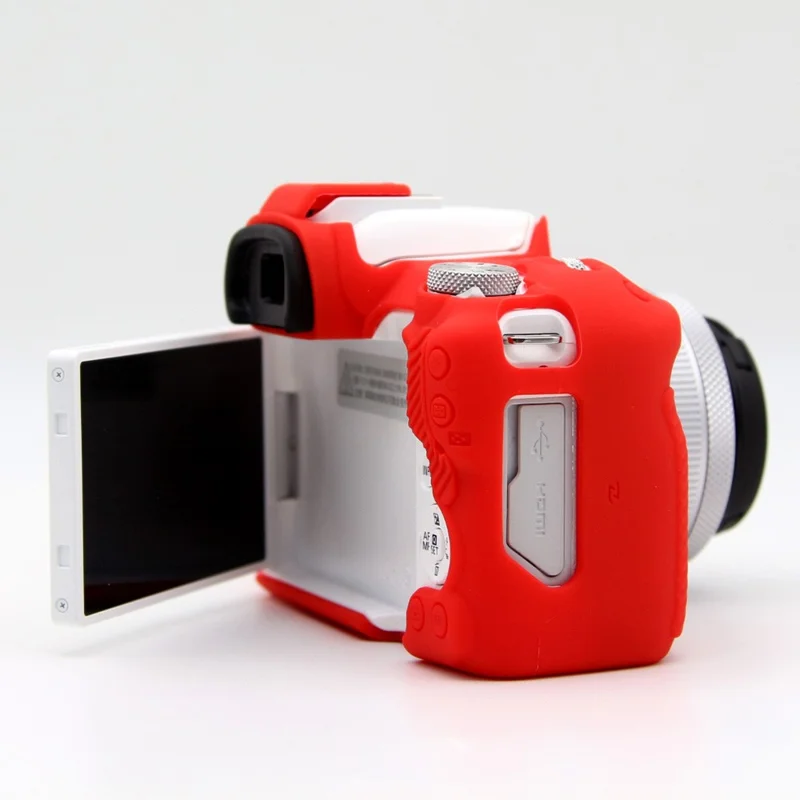 For Canon EOS R50 Camera Protective Cover Soft Silicone Anti-collision Sleeve - Red