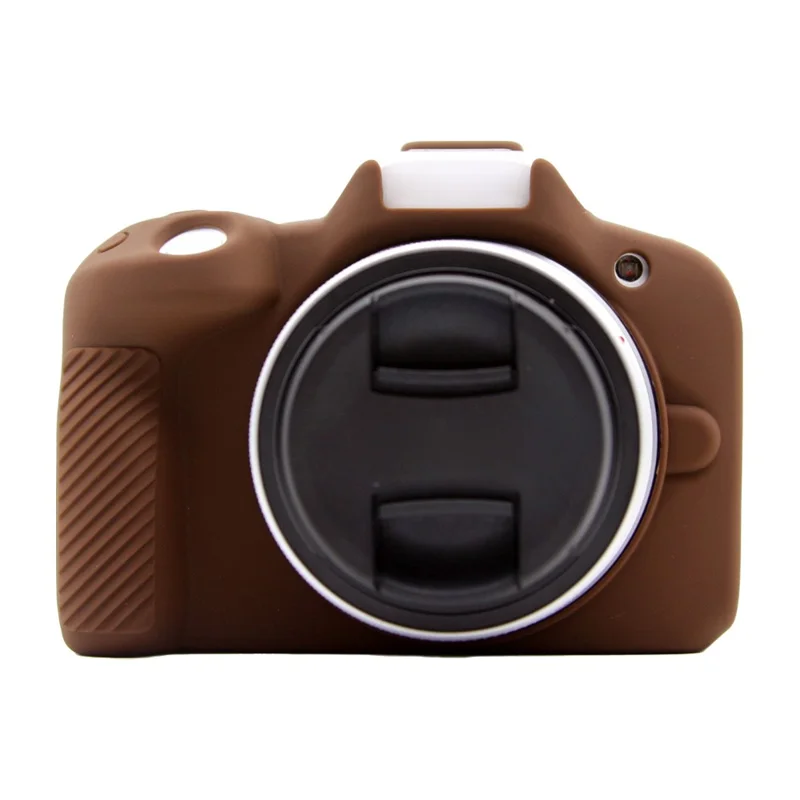 For Canon EOS R50 Camera Protective Cover Soft Silicone Anti-collision Sleeve - Coffee