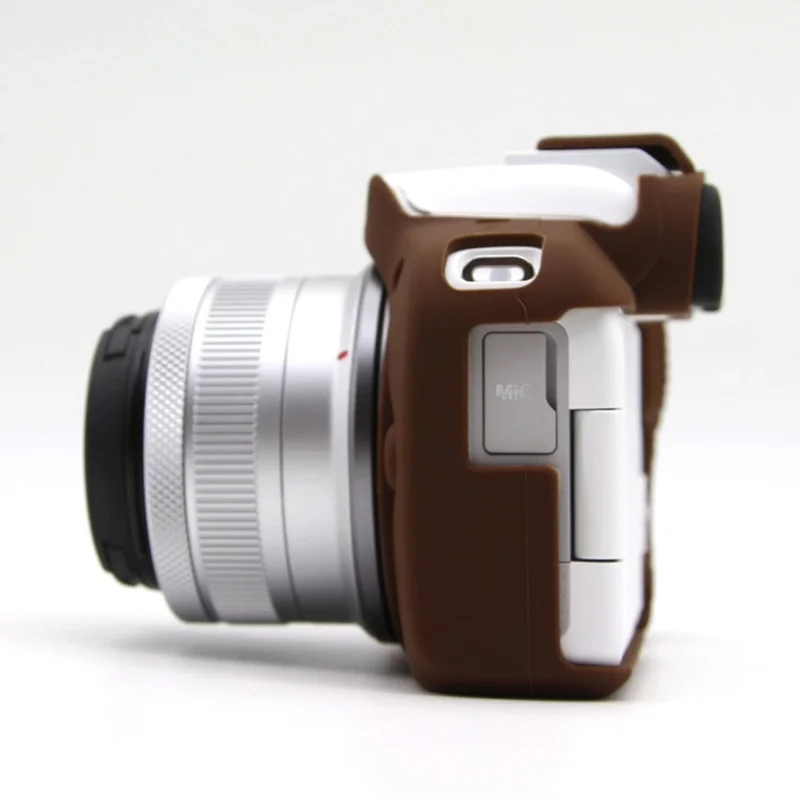 For Canon EOS R50 Camera Protective Cover Soft Silicone Anti-collision Sleeve - Coffee