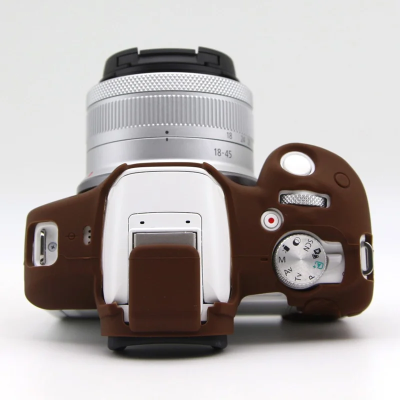 For Canon EOS R50 Camera Protective Cover Soft Silicone Anti-collision Sleeve - Coffee