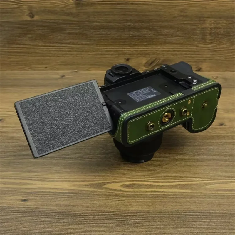 For Fujifilm X-S20 Detachable PU Leather Camera Bag Battery Opening Anti-scratch Case with Lens Bag - Green