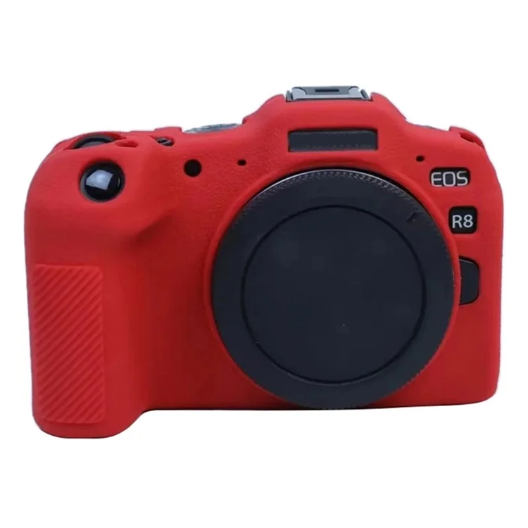 Étui pour Canon EOS R8 - Protecteur de caméra en silicone résistant aux rayures - Rouge
