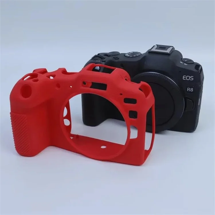Étui pour Canon EOS R8 - Protecteur de caméra en silicone résistant aux rayures - Rouge