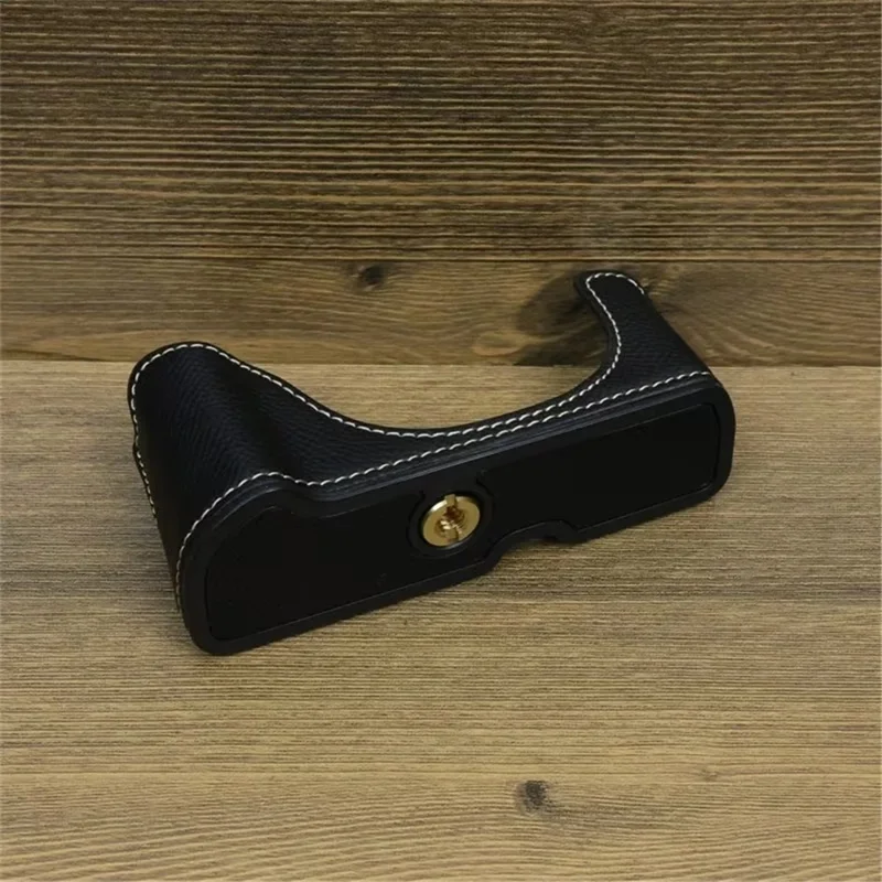 For Canon PowerShot G7 X Mark II / G7 X Mark III Leather Camera Case Half Body Protective Cover - Black