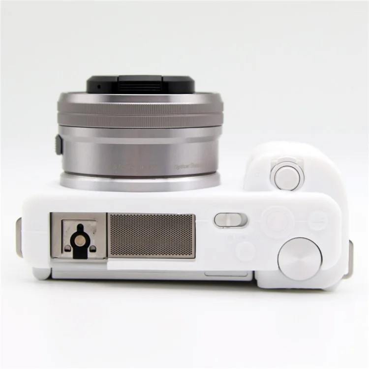 Capa de proteção à prova de pó para câmera Sony ZV-E10 Capa protetora de silicone antiderrapante - Branca