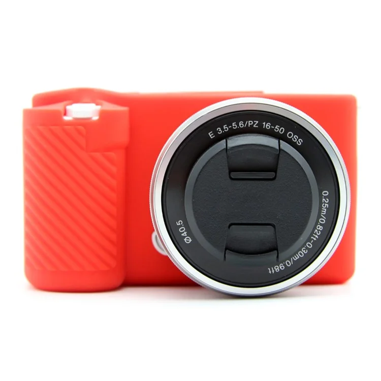 Dust-proof Sleeve for Sony ZV-E10 Camera Non-slip Silicone Cover Protective Case - Red