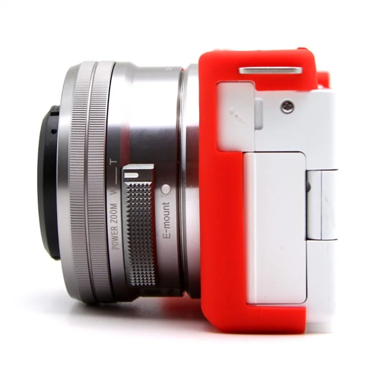 Dust-proof Sleeve for Sony ZV-E10 Camera Non-slip Silicone Cover Protective Case - Red