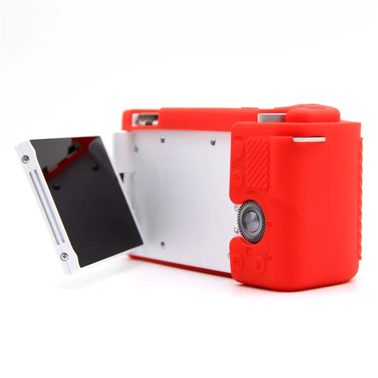 Dust-proof Sleeve for Sony ZV-E10 Camera Non-slip Silicone Cover Protective Case - Red