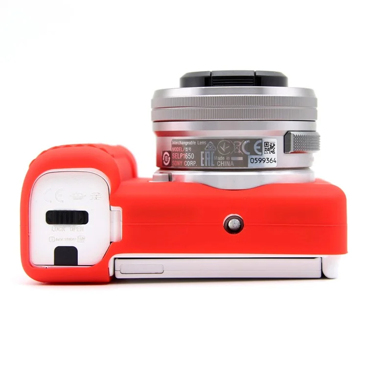 Dust-proof Sleeve for Sony ZV-E10 Camera Non-slip Silicone Cover Protective Case - Red