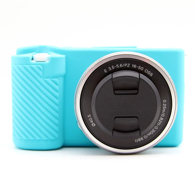 Dust-proof Sleeve for Sony ZV-E10 Camera Non-slip Silicone Cover Protective Case - Blue