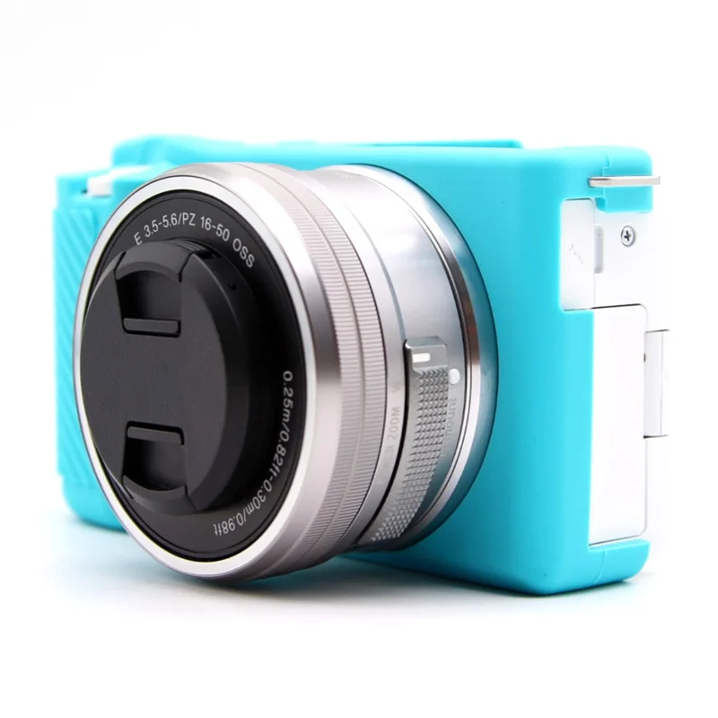 Dust-proof Sleeve for Sony ZV-E10 Camera Non-slip Silicone Cover Protective Case - Blue