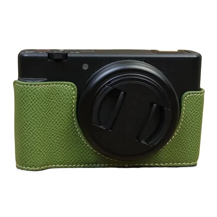 For Sony ZV-1 II / ZV-1F Camera Case PU Leather Half Body Protective Cover with Screw - Green