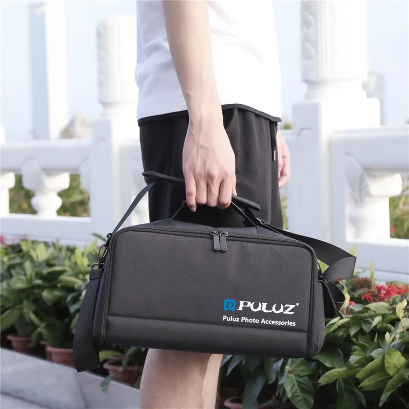 PULUZ PU5016B Digital Camera Handbag Crossbody Bag Padded Dividers SLR Camera Shoulder Bag