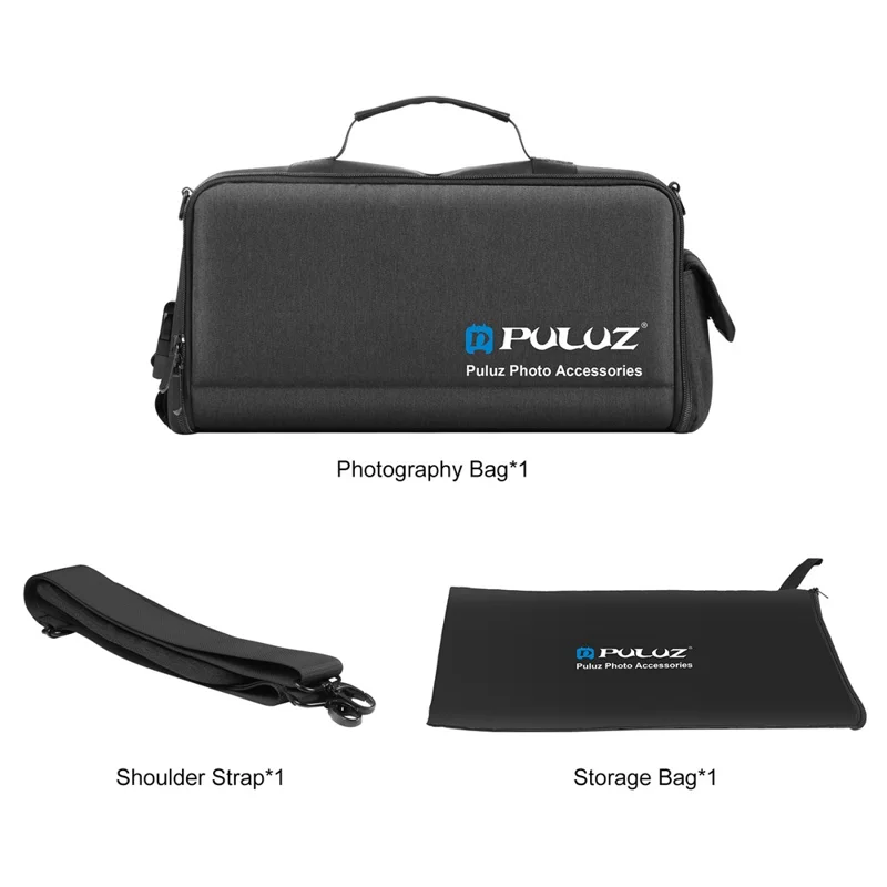 PULUZ PU5016B Digital Camera Handbag Crossbody Bag Padded Dividers SLR Camera Shoulder Bag