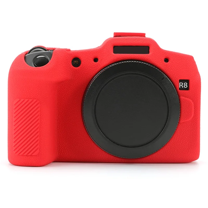 Für Canon EOS R8 Soft Silicone Anti-scratch Case Litchi Texture Kamera Schutzhülle - Rot