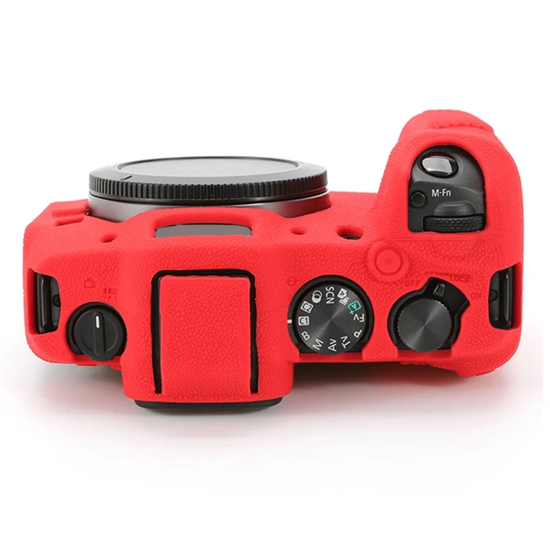 Für Canon EOS R8 Soft Silicone Anti-scratch Case Litchi Texture Kamera Schutzhülle - Rot