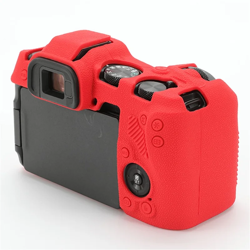 Für Canon EOS R8 Soft Silicone Anti-scratch Case Litchi Texture Kamera Schutzhülle - Rot