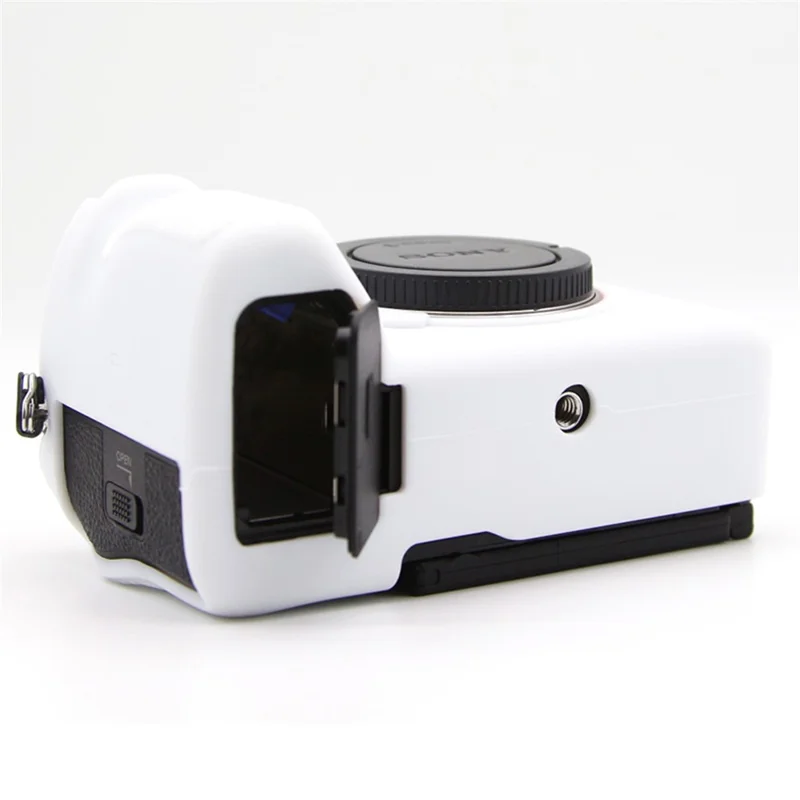 Pour Sony A7RV / A7R5 Came Anti-drop Couverture de Silicone Silicone - Blanc