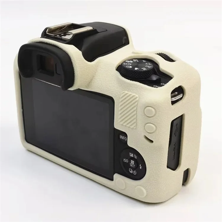 For Canon EOS R100 Camera Protector Sleeve Silicone Case Drop Protection Cover - Beige