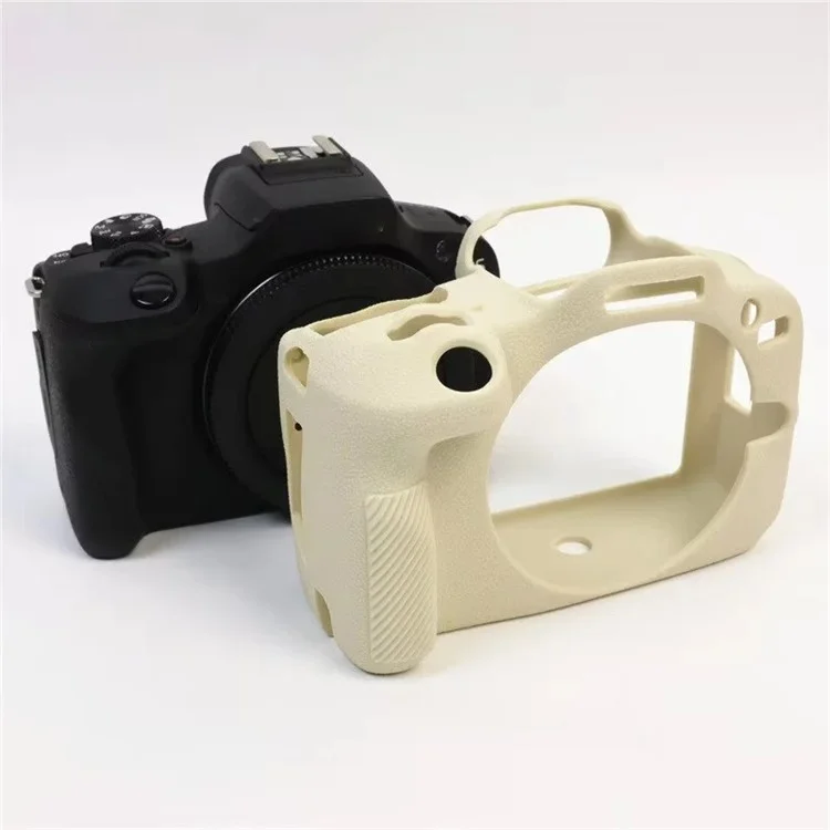 For Canon EOS R100 Camera Protector Sleeve Silicone Case Drop Protection Cover - Beige