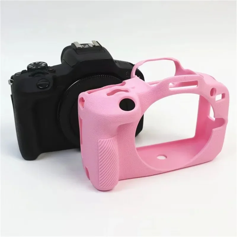 Pour Canon EOS R100 Protecteur de caméra Housse en silicone Étui de protection antichoc - Rose