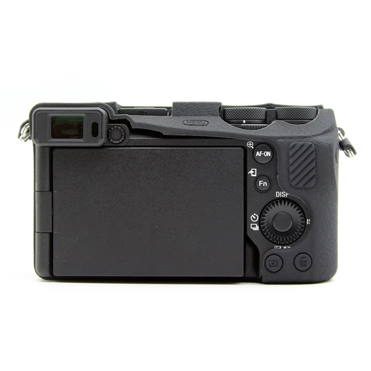 Pour Sony A6700 Étui texturé Housse en silicone anti-rayures - Noir