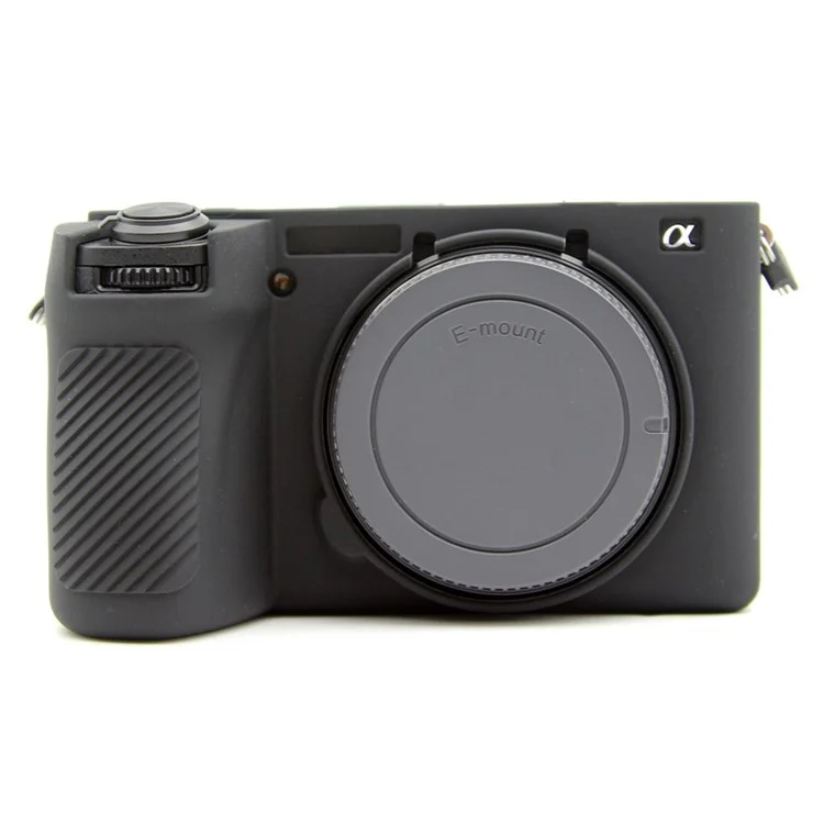 For Sony A6700 Camera Sleeve Textured Silicone Protector Case Cover - Black