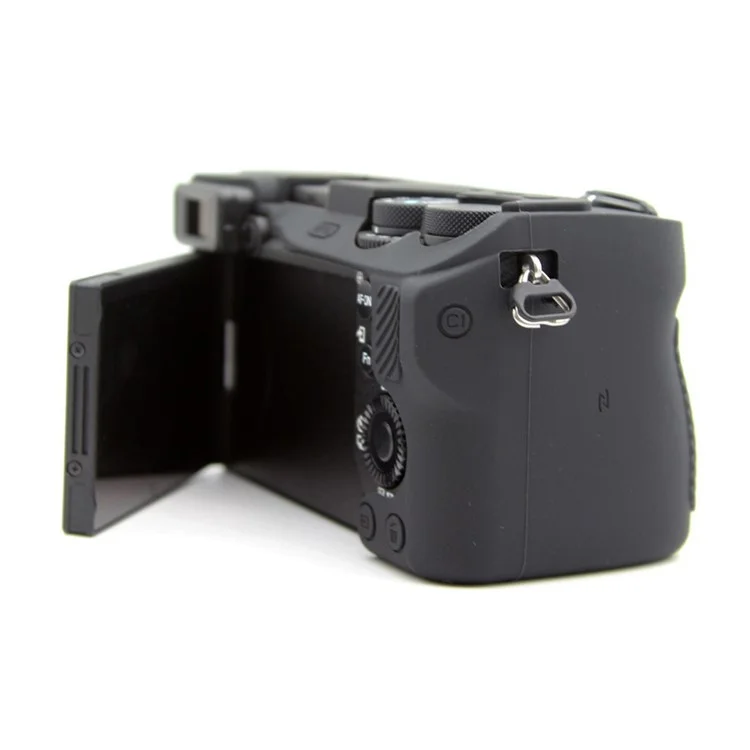 For Sony A6700 Camera Sleeve Textured Silicone Protector Case Cover - Black