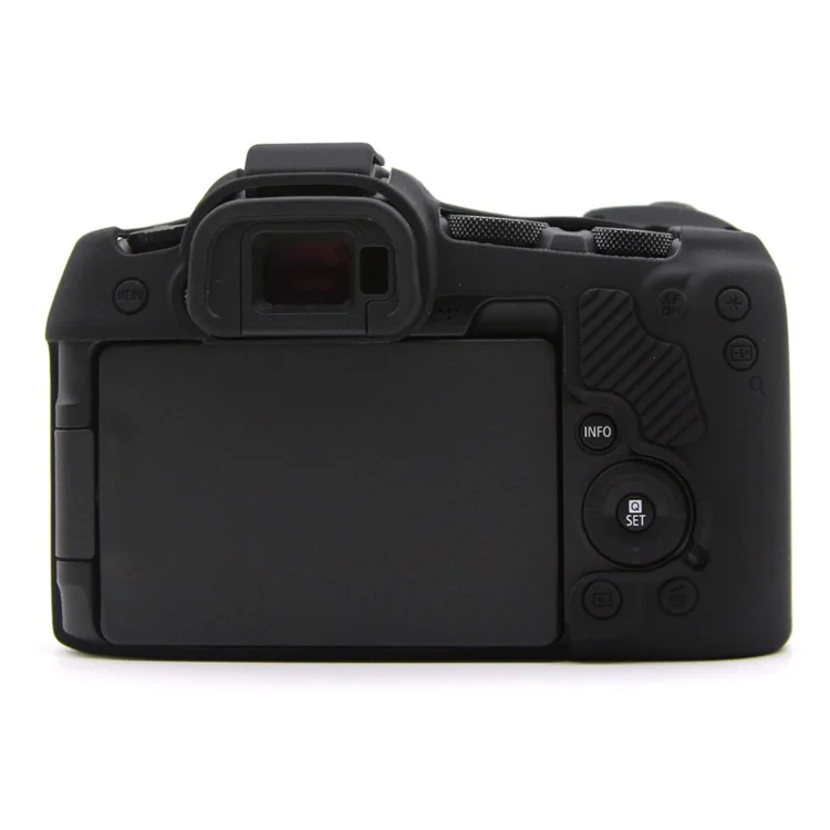 For Canon EOS R8 Anti-drop Camera Cover Soft Silicone Protective Case, Glossy - Black