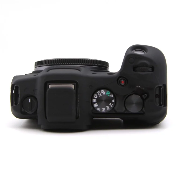 For Canon EOS R8 Anti-drop Camera Cover Soft Silicone Protective Case, Glossy - Black