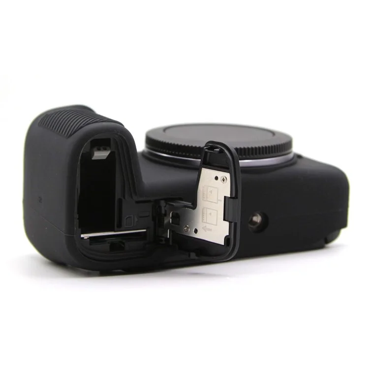 For Canon EOS R8 Anti-drop Camera Cover Soft Silicone Protective Case, Glossy - Black