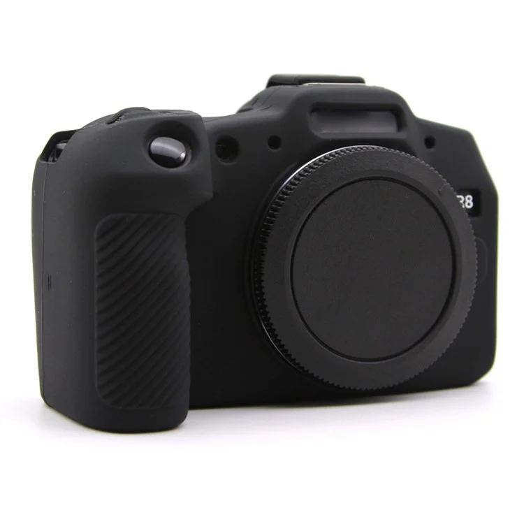 For Canon EOS R8 Anti-drop Camera Cover Soft Silicone Protective Case, Glossy - Black