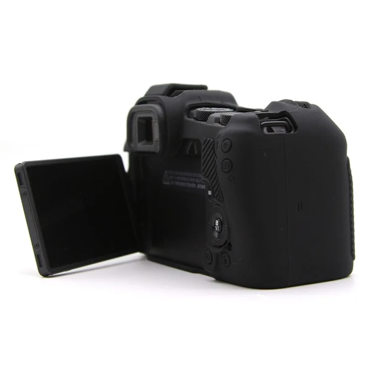 For Canon EOS R8 Anti-drop Camera Cover Soft Silicone Protective Case, Glossy - Black