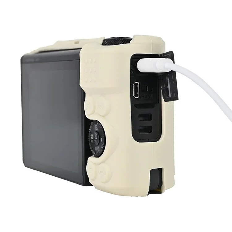 For Canon SX740 / SX730 Soft Silicone Protective Case Anti-drop Camera Cover - Beige