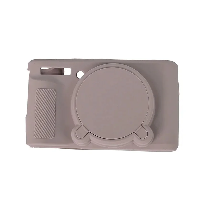Para Canon SX740 / SX730 Capa Protetora de Silicone Macio Antideslizante - Cinza