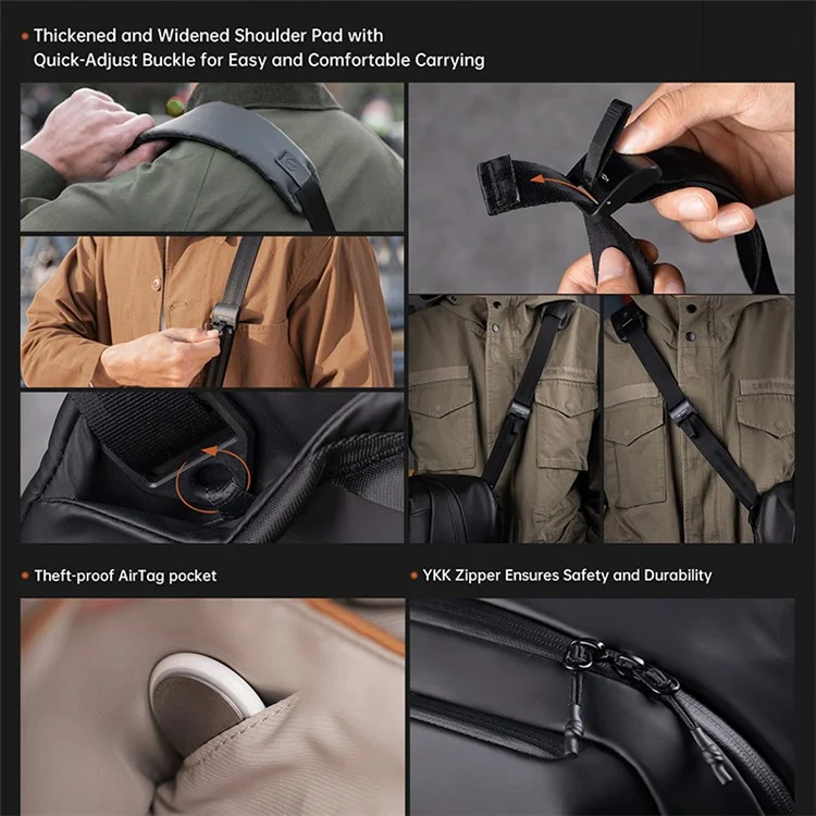 PGYTECH OneGo V2 10L Outdoor Photography Camera Carrying Bag Crossbody Bag - Black