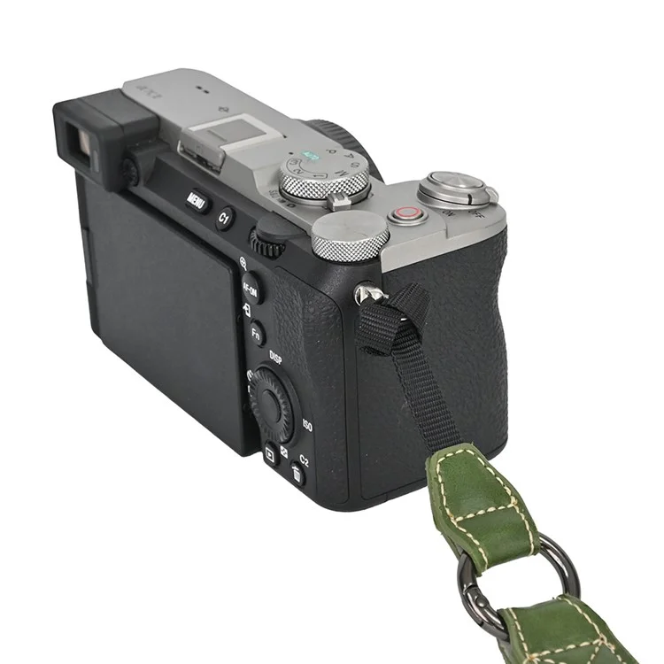 For Sony A7C II / A7CR Detachable Camera Bag PU Leather Battery Opening Case with Lens Bag - Green