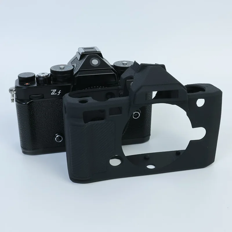 Skyddande mjuk silikonlåda till Nikon Zf, kameraskal med krockskydd - Svart