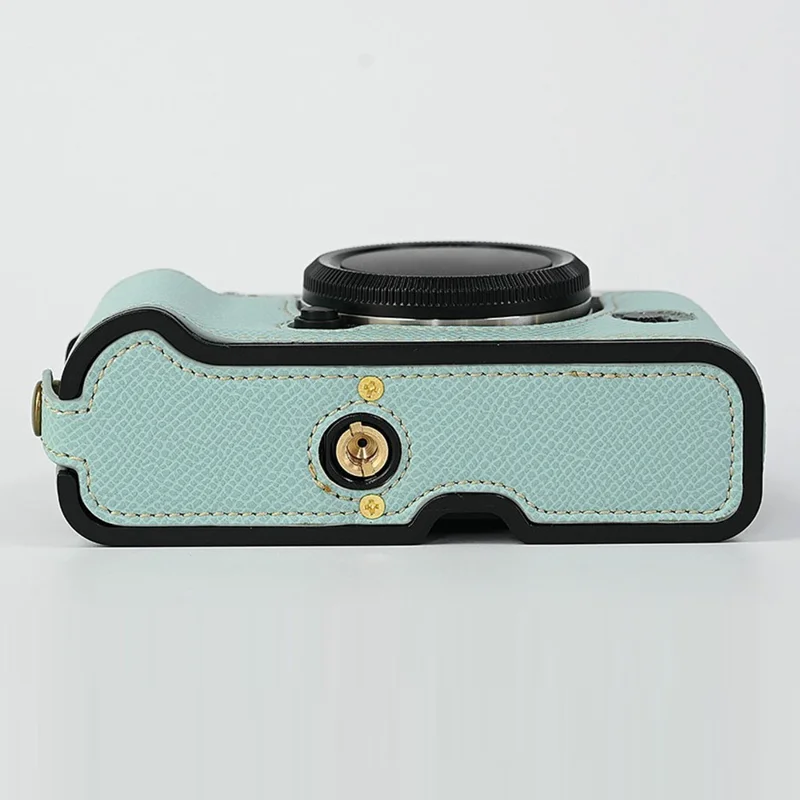 Para Fujifilm XT10 / XT20 / XT30 / XT30 II Funda de cámara de cuero PU Mitad inferior del cuerpo Funda protectora con agarre de mano - Azul bebé
