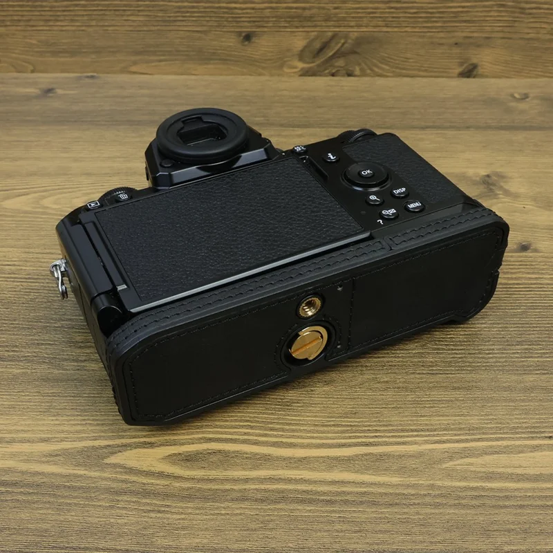 For Nikon ZF PU Leather Camera Bag Battery Opening Anti-drop Protective Case - Black