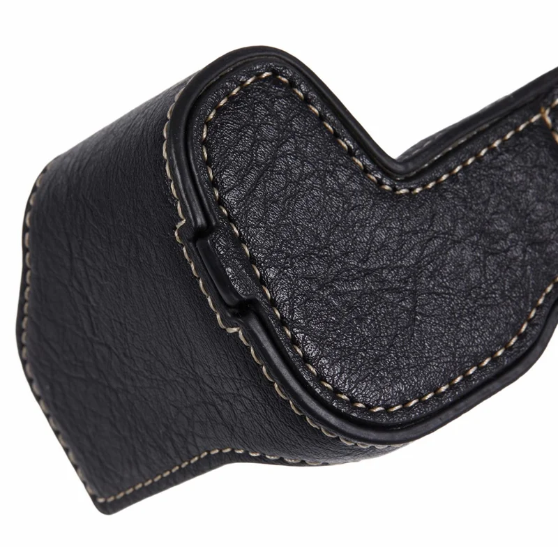 For Canon EOS R8 / RP PU Leather Camera Case Bottom Half-Body Protective Case with Battery Opening - Black