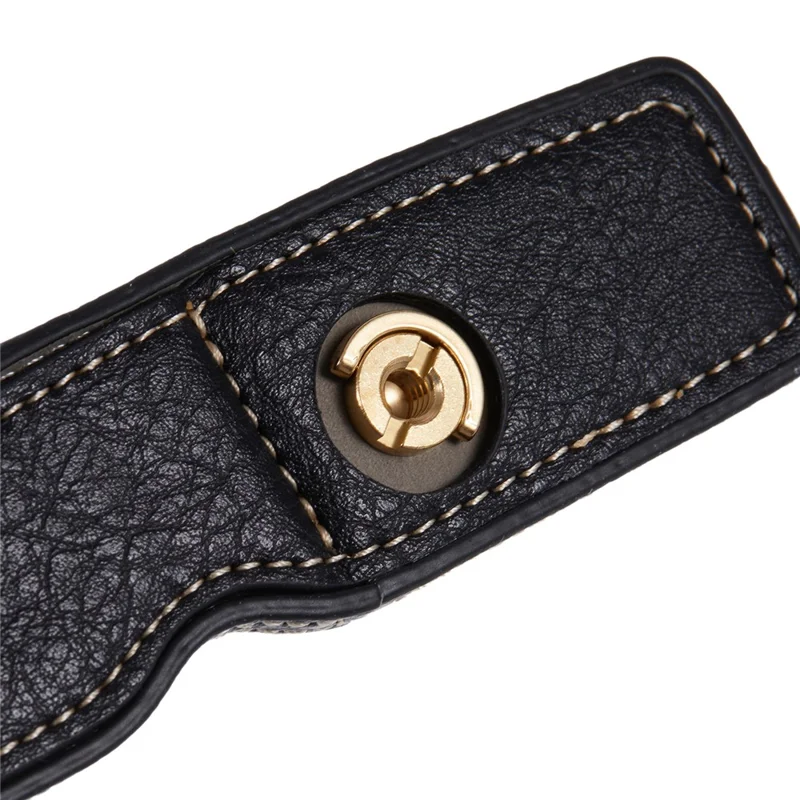 For Canon EOS R8 / RP PU Leather Camera Case Bottom Half-Body Protective Case with Battery Opening - Black