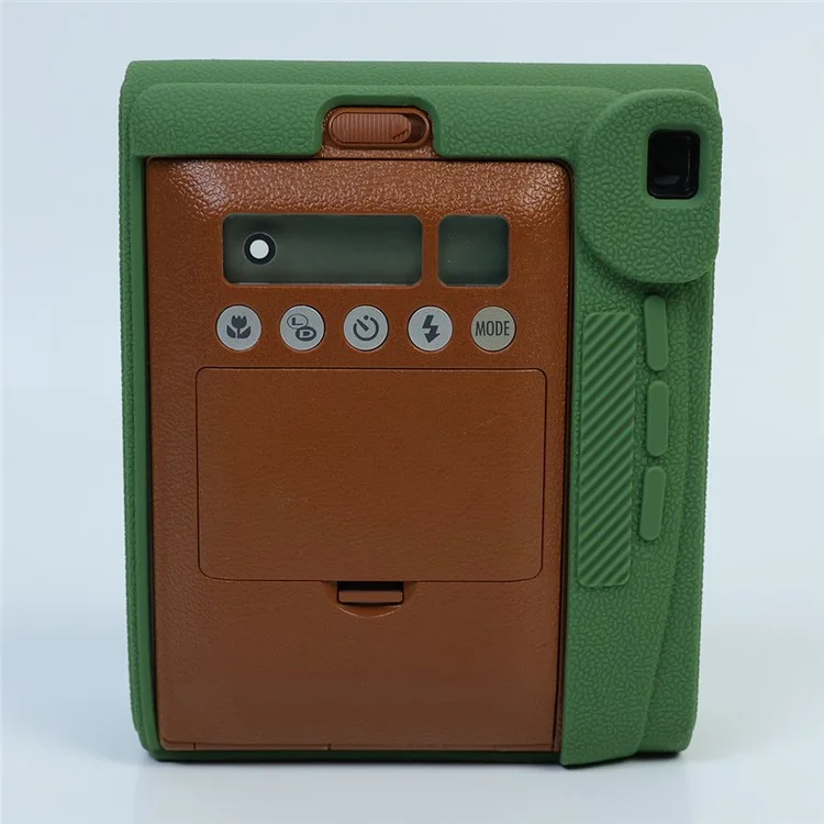 Pour Fuji Instax Mini 90 Case de Protection de la Caméra en Silicone Caper Anti-drop - Vert