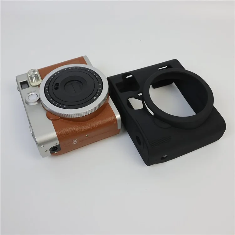 For Fuji Instax Mini 90 Silicone Case Camera Protective Cover Anti-drop Case - Black