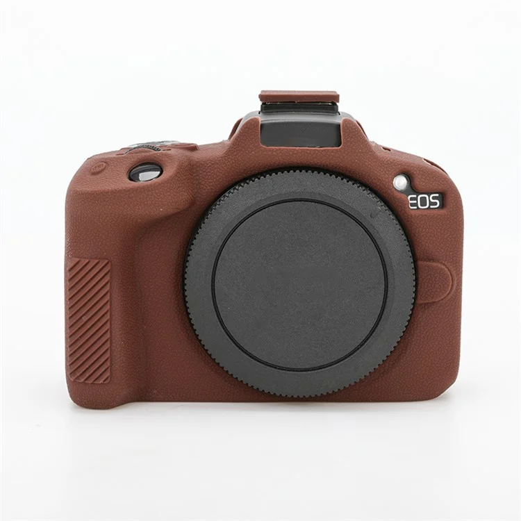 For Canon EOS R50 Silicone Protective Case Soft Anti-collision Camera Cover - Coffee